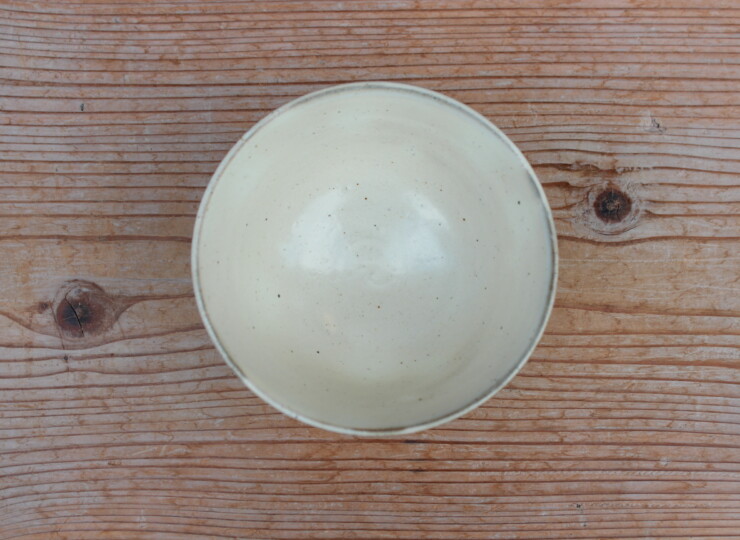 粉引面取飯碗Ｄ