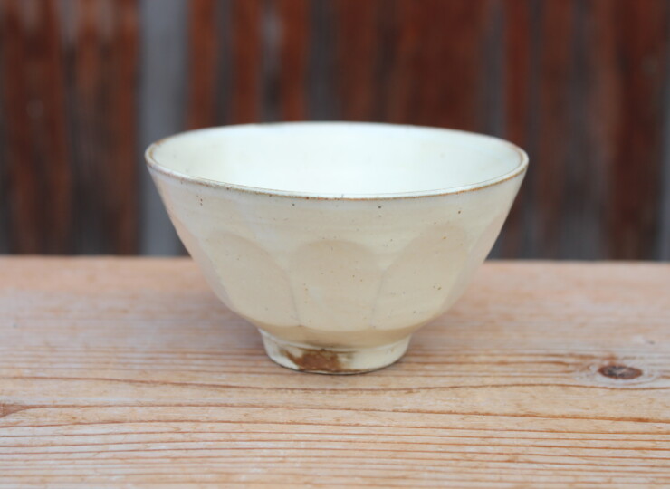 粉引面取飯碗Ｆ