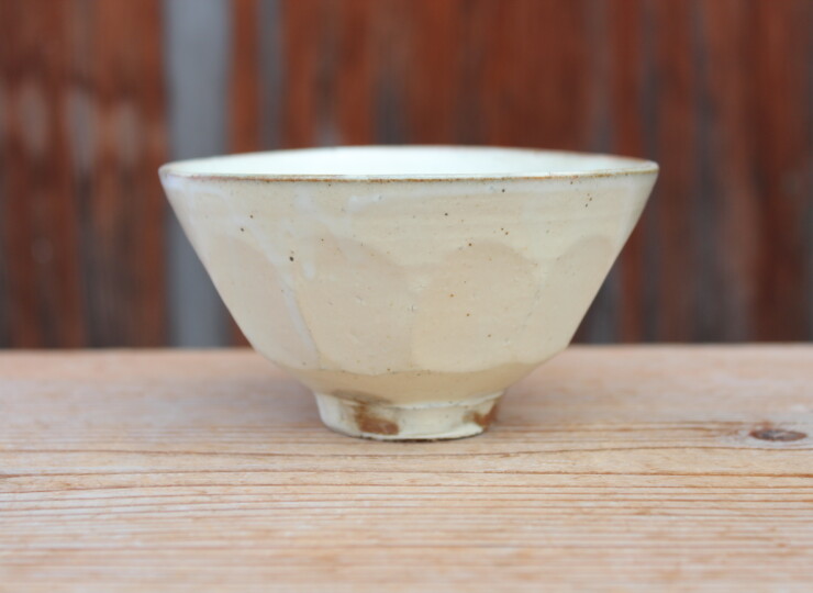 粉引面取飯碗Ｆ