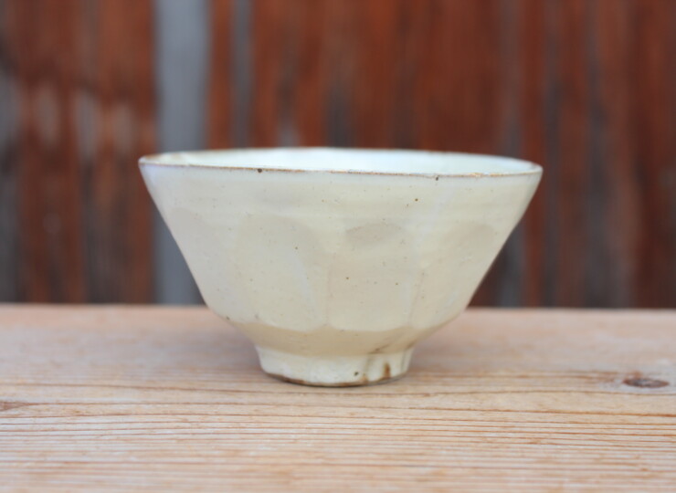 粉引面取飯碗Ｆ