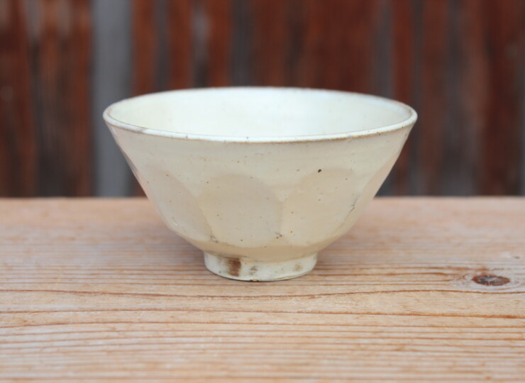 粉引面取飯碗Ｈ