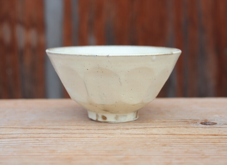 粉引面取飯碗Ｈ