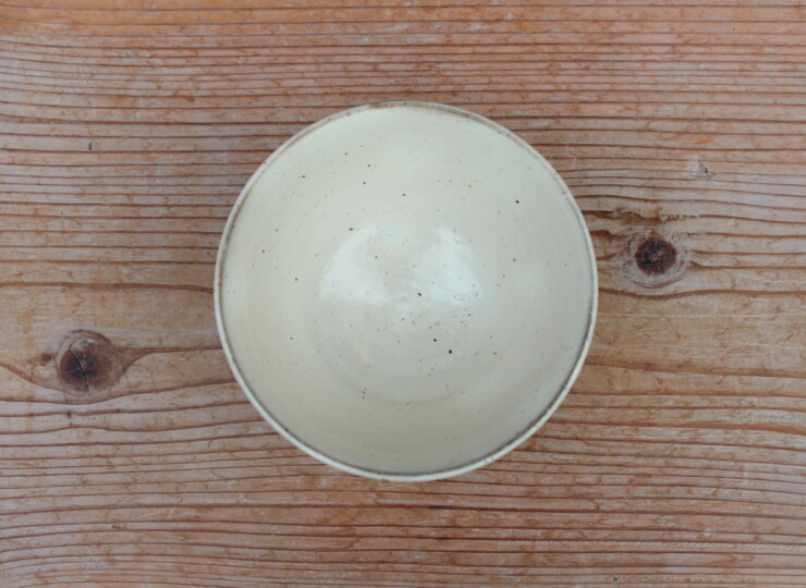 粉引面取飯碗Ｈ