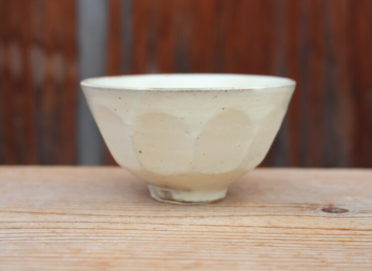 粉引面取飯碗Ｊ