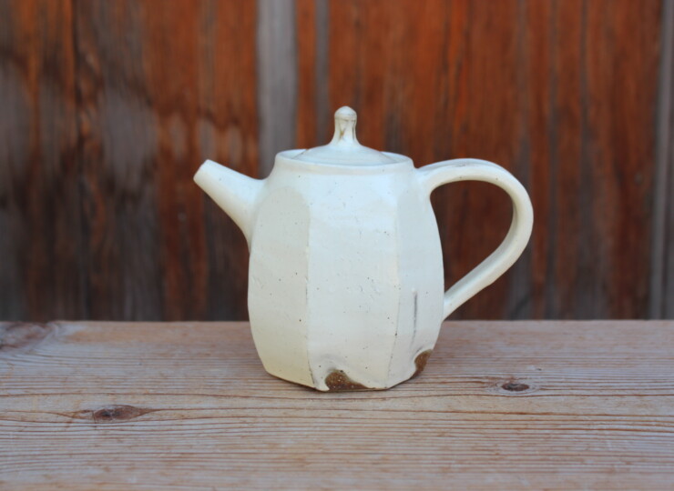 粉引面取ポットE