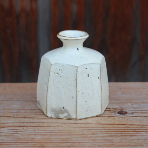 粉引面取花入Ａ