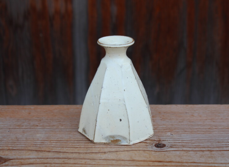 粉引面取花入Ｂ