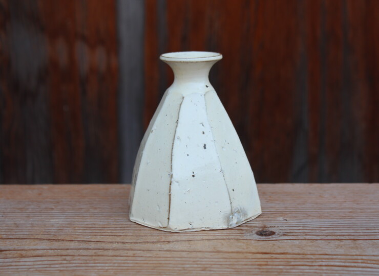 粉引面取花入Ｂ