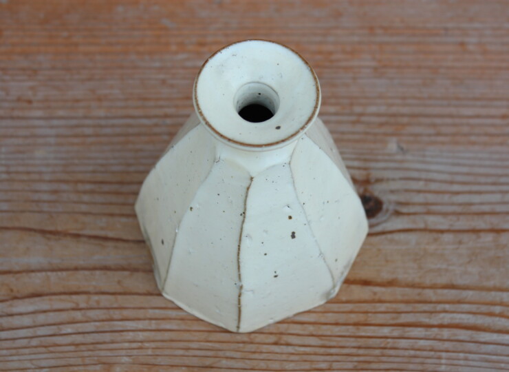 粉引面取花入Ｂ