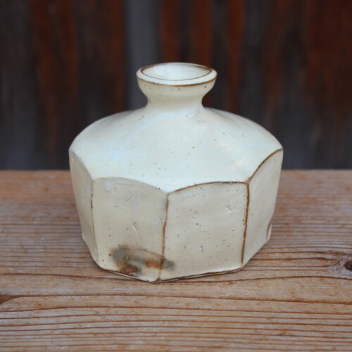 花岡隆｜花入｜粉引花入F | 花岡 隆［花窯］ 公式サイト｜Yutaka