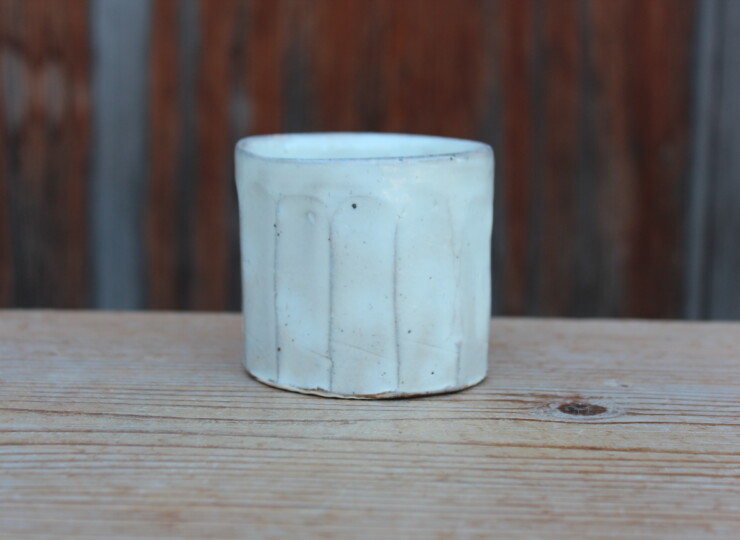 粉引面取湯呑Ｈ