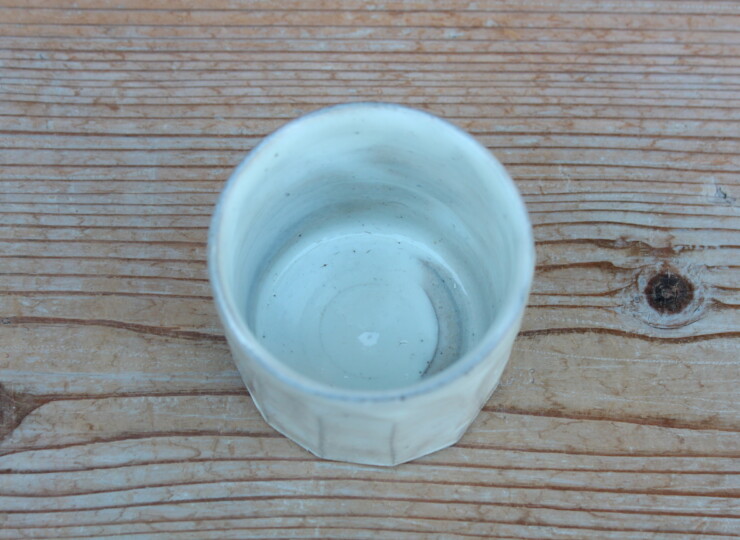 粉引面取湯呑Ｈ