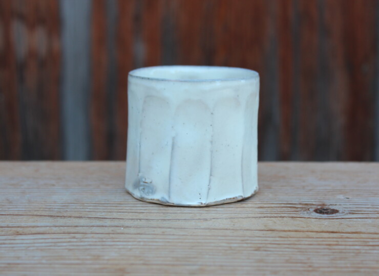 粉引面取湯呑Ｊ