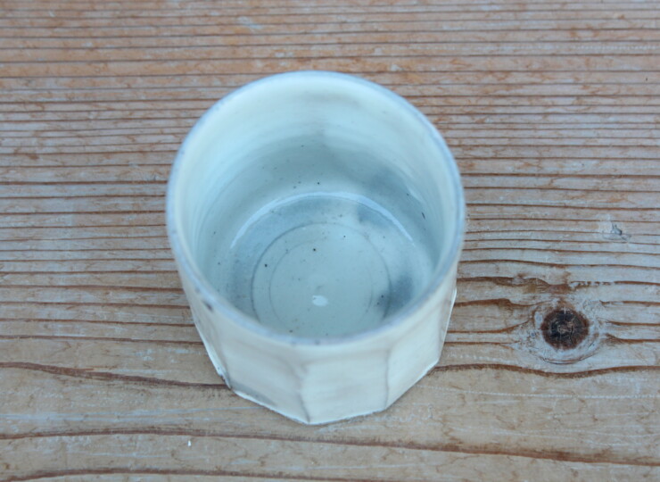 粉引面取湯呑Ｊ