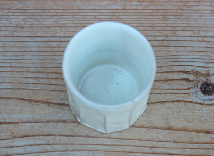 粉引面取湯呑Ｋ