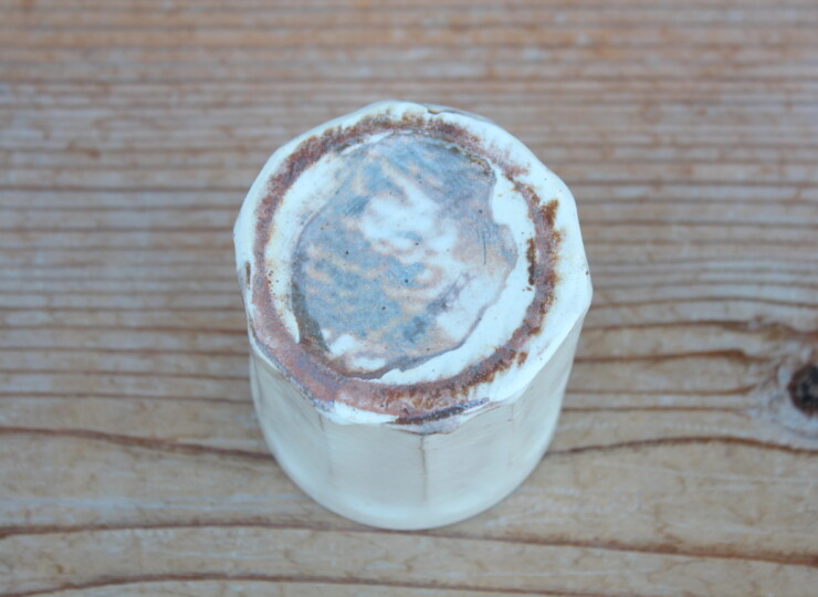 粉引面取湯呑Ｋ