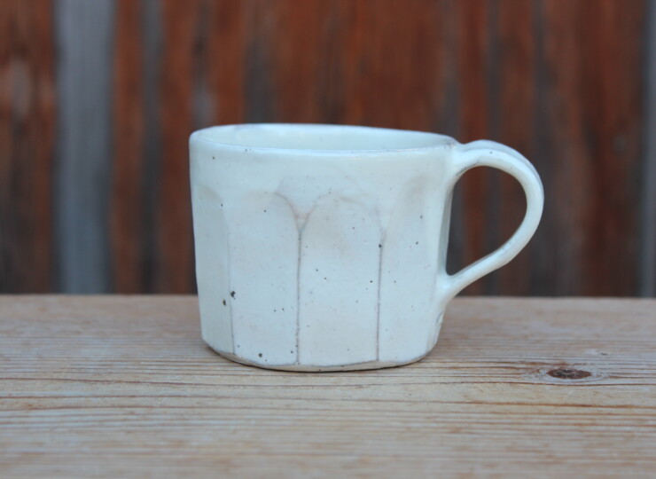 粉引面取マグカップＨ