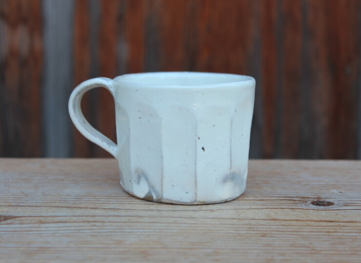 粉引面取マグカップＨ