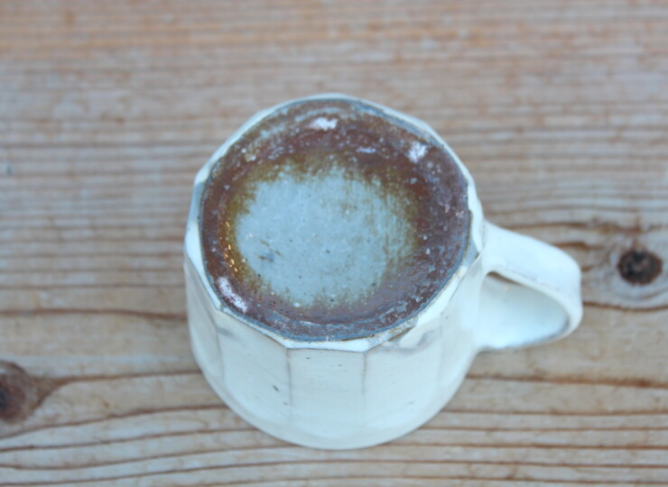 粉引面取マグカップＨ