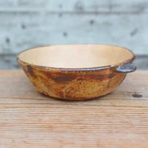 灰釉面取耳鉢Ｋ