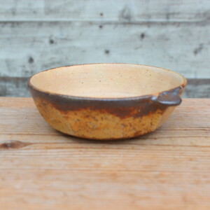 灰釉面取耳鉢Ｍ