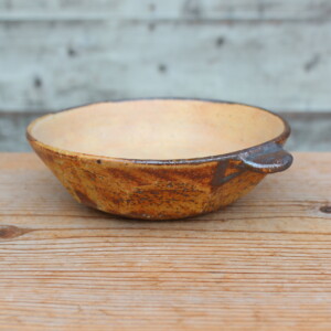 灰釉面取耳鉢Ｎ