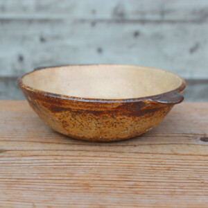 灰釉面取耳鉢Ｐ