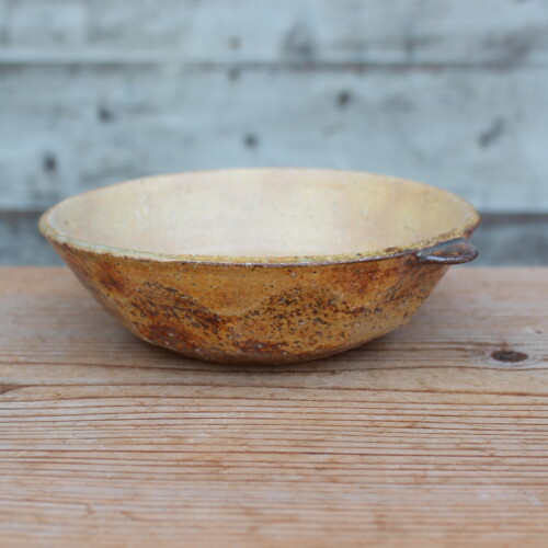 灰釉面取耳鉢Ｓ