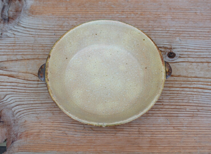 灰釉面取耳鉢Ｓ