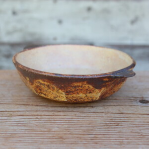 灰釉面取耳鉢Ａ