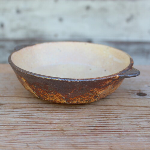 灰釉面取耳鉢Ｂ