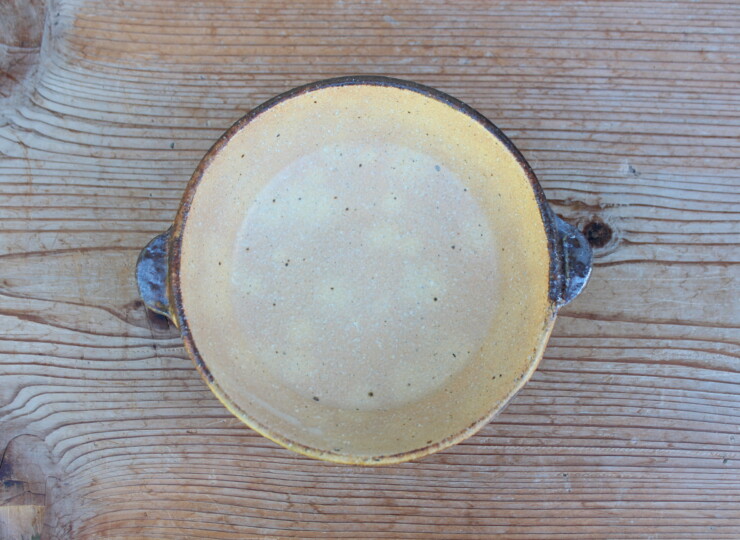 灰釉面取耳鉢Ｂ