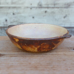 灰釉面取耳鉢Ｄ