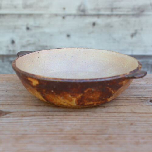 灰釉面取耳鉢Ｄ