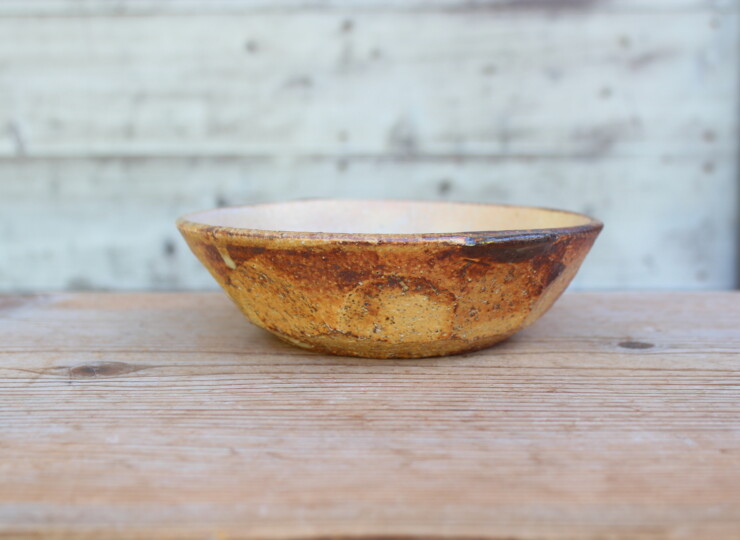 灰釉面取耳鉢Ｄ