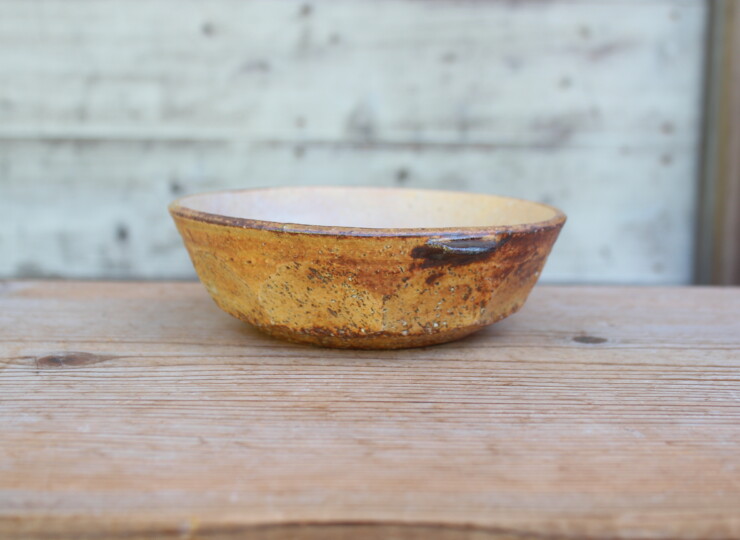 灰釉面取耳鉢Ｅ