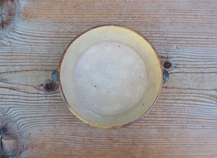 灰釉面取耳鉢Ｅ