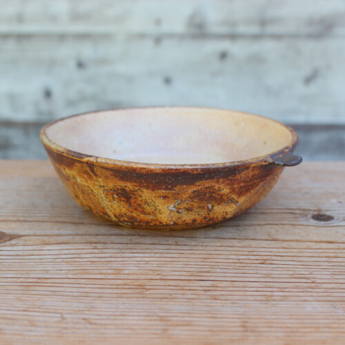 灰釉面取耳鉢Ｇ