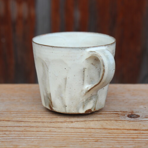 粉引面取マグカップＬ