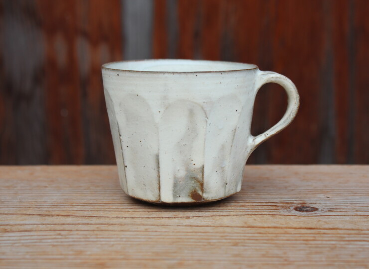 粉引面取マグカップＬ