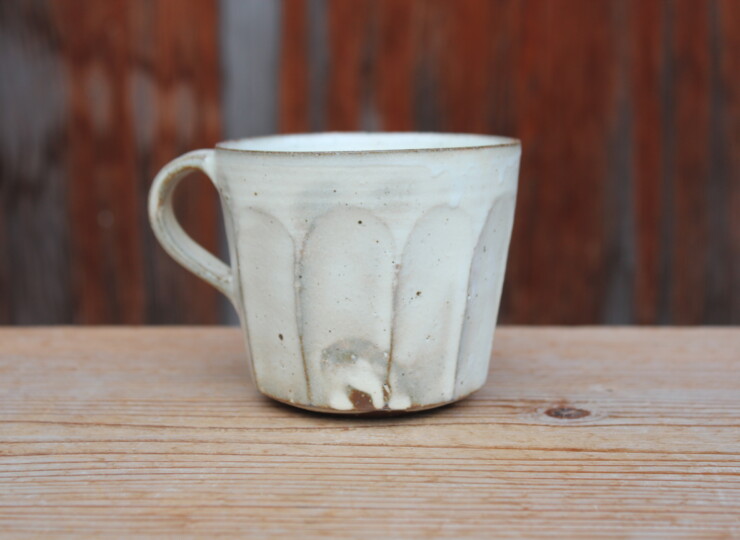 粉引面取マグカップＬ