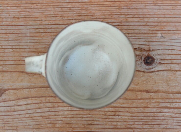 粉引面取マグカップＬ