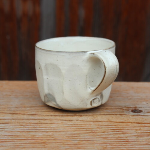 粉引面取マグカップＯ