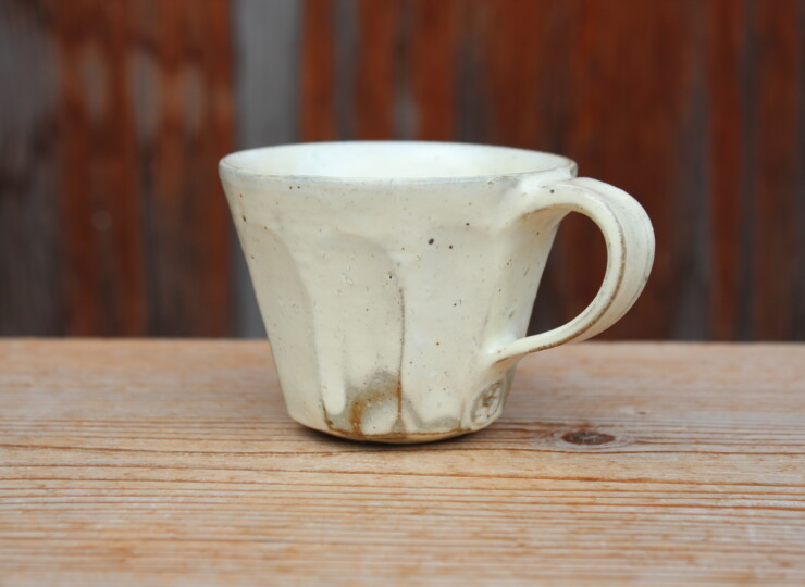 粉引面取マグカップＰ