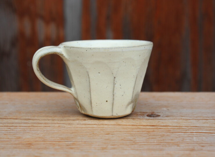 粉引面取マグカップＰ