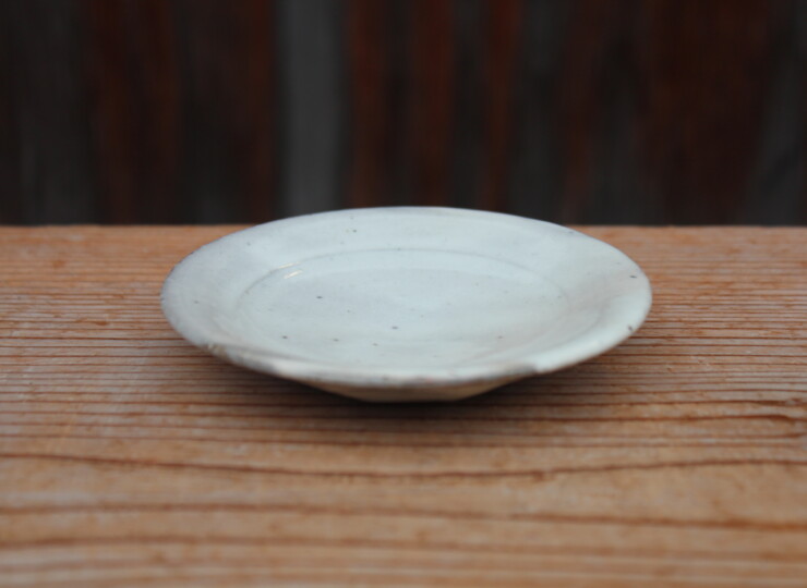 粉引面取小皿Ｈ