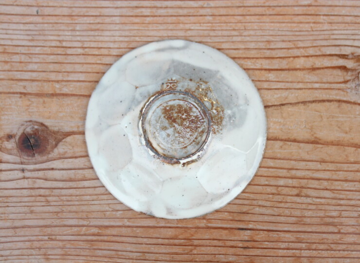 粉引面取小皿Ｈ