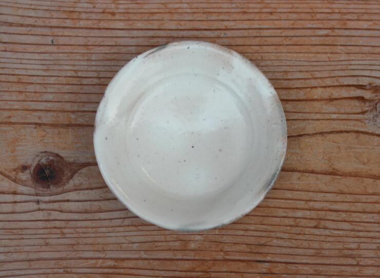 粉引面取小皿Ｉ