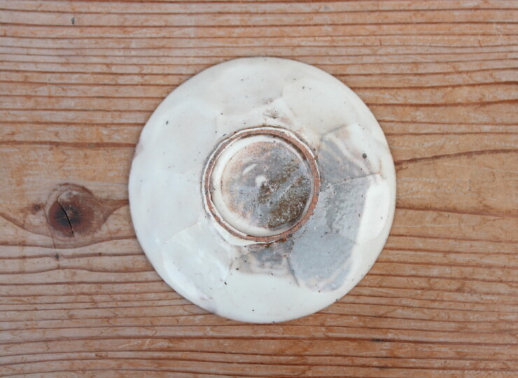 粉引面取小皿Ｊ