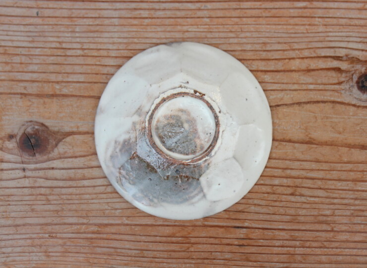 粉引面取小皿Ｏ